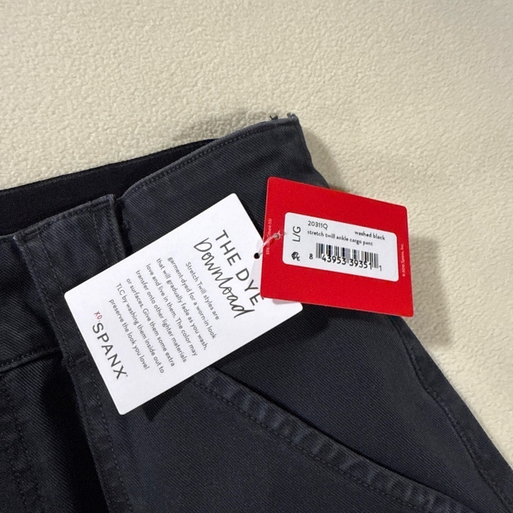 SPANX Charcoal Cropped Cargo Pants fitted M L - Picture 10 of 10
